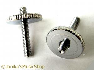 CHROME TUNE-O-MATIC THUMB WHEEL ADJUSTERS SCREWS AND POSTS